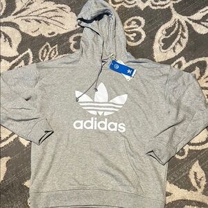 Adidas Gray Trefoil Logo Sweatshirt